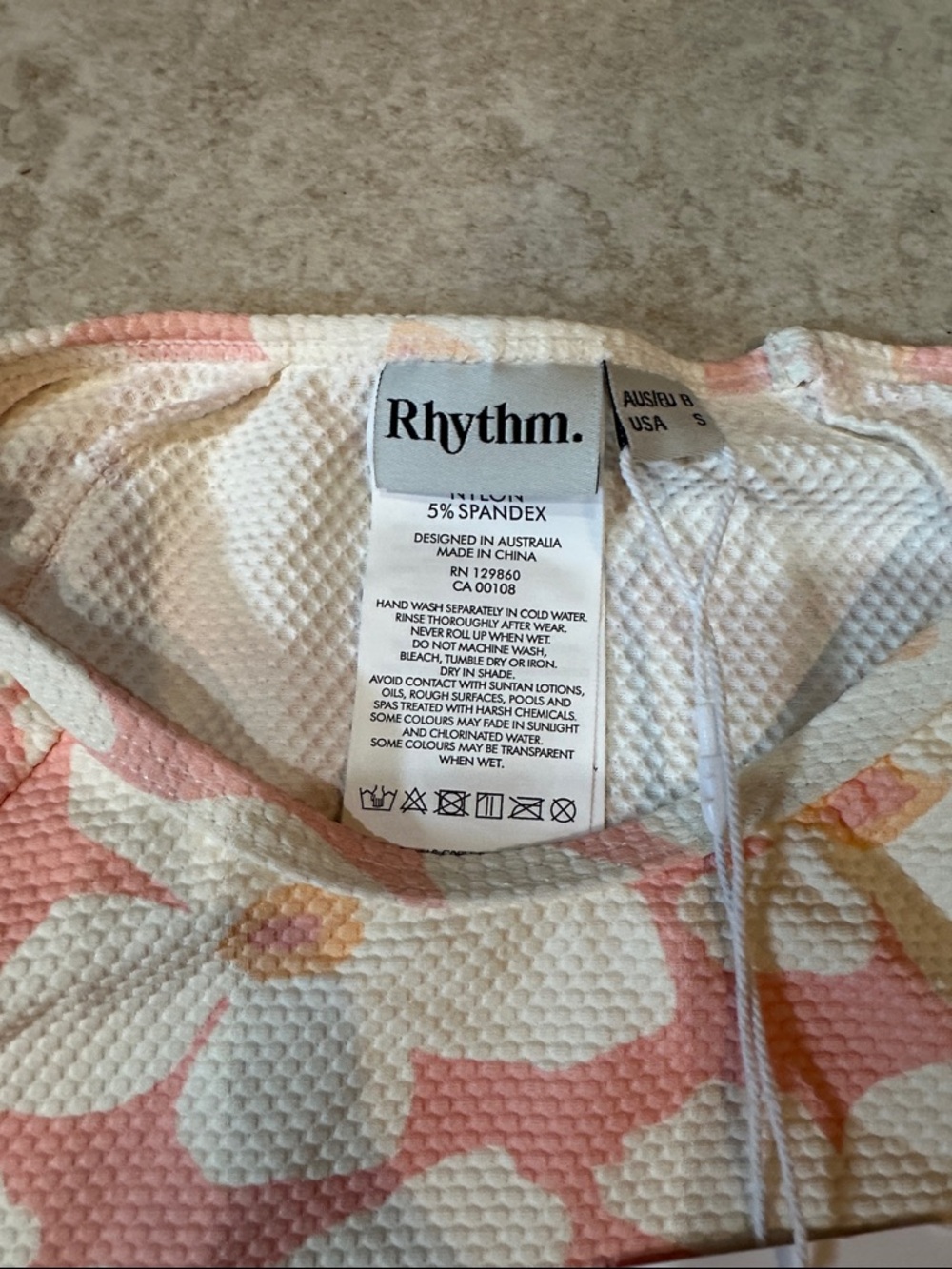 NWT! Free People Rhythm Long Sleeve Surf Crop Boyshort Bikini Bathing Suit S - Picture 6 of 10